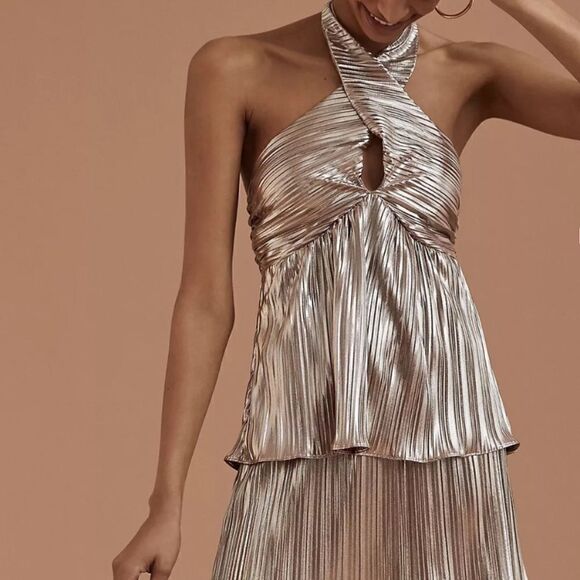 NWT Anthropologie Shimmer V-Neck Tank - Picture 5 of 6